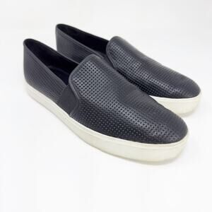 Vince Women's Black Perforated Leather Blair Sneaker size 9
